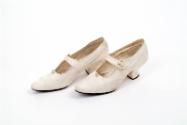 White Kid Leather Evening Shoes