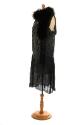 Beaded Black Chiffon Evening Dress