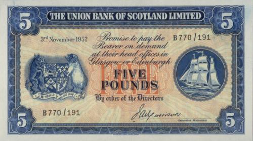Five Pound Note (Union Bank of Scotland)