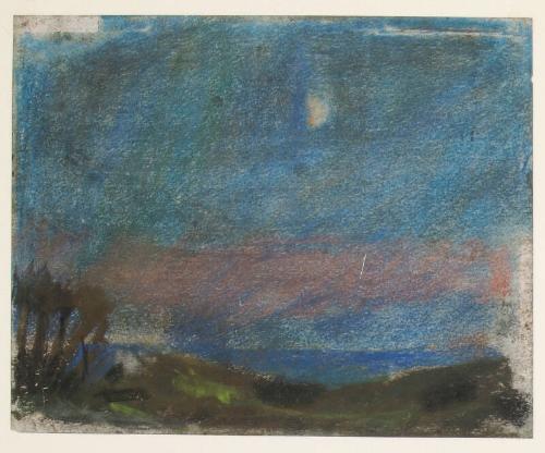 Night Scene with Rising Moon