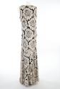 Black and White Floral Evening Dress