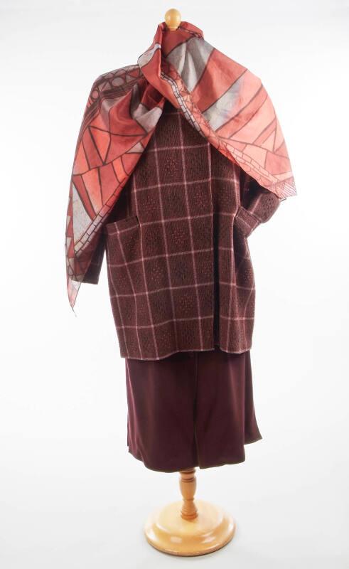 Aubergine Tweed Suit