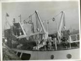 Photograph in album showing trawler Red Hackle
