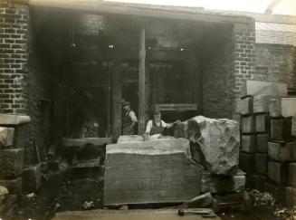 Photograph of Granite Sawing at Victoria Granite Works