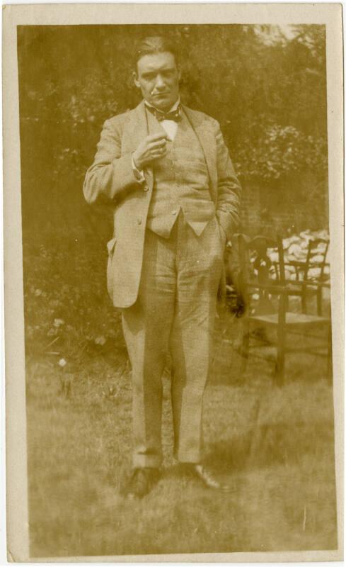 James McBey in his Hampstead Garden