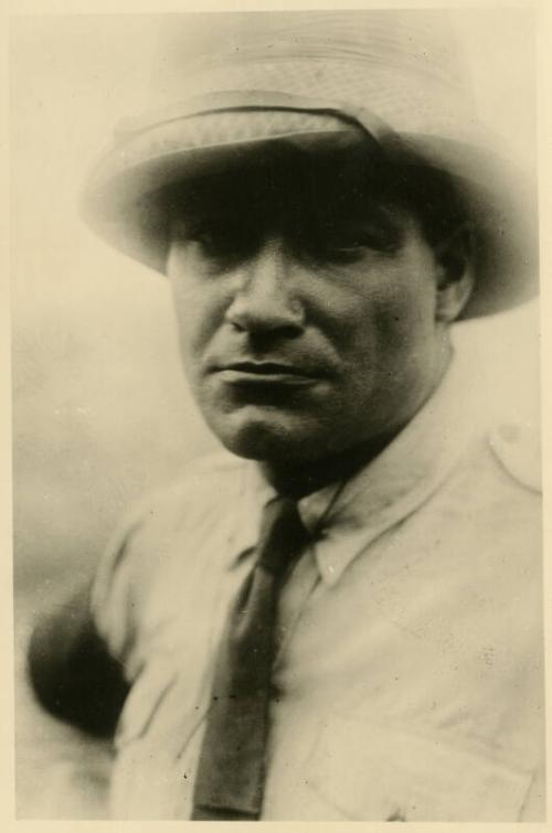 James McBey in Pith Helmet, Shirt and Tie