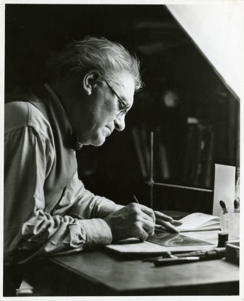 James McBey at Work in New York