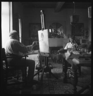 James McBey painting Joan Loeb, Tangier