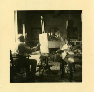 James McBey painting Joan Loeb, Tangier