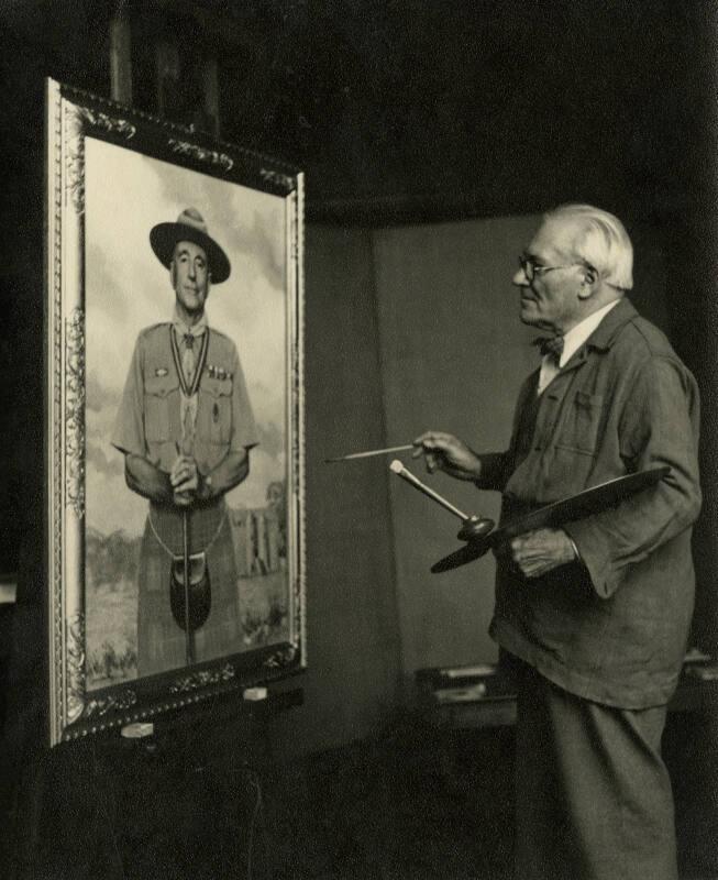 James McBey Painting Lord Rowallan, Chief Scout of the Boy Scouts Association
