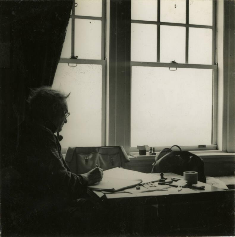 James McBey Working on an Etching at the Apartment of Rudolph Reimer