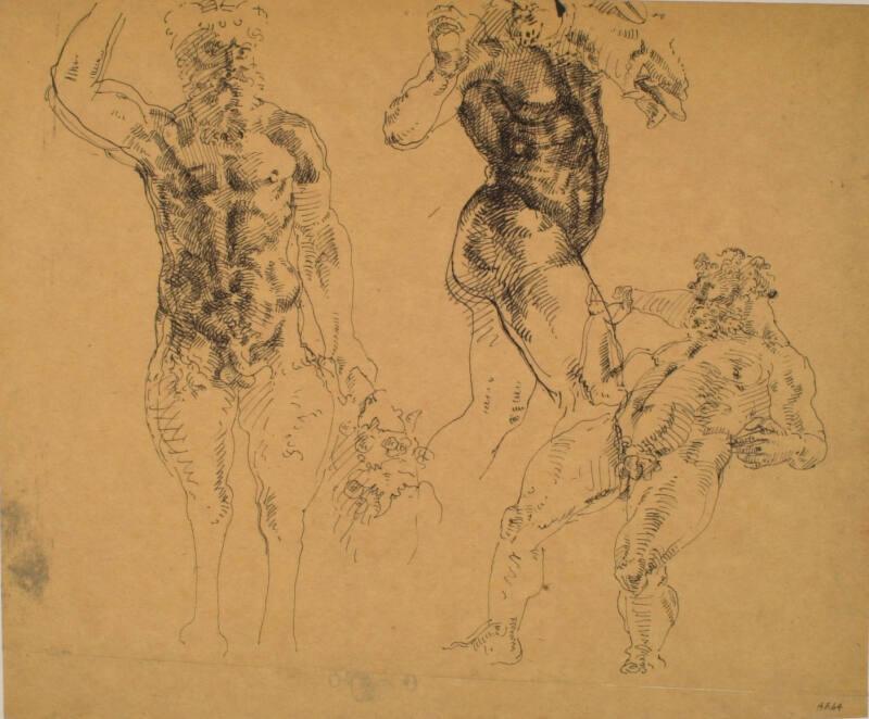 Three Studies of Bronze Nude by Alexander Fraser