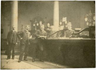 James McBey with Colleagues at the North of Scotland Bank (Early Photographs & Sketches)