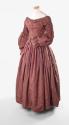 Wine Damask Silk Wedding Dress