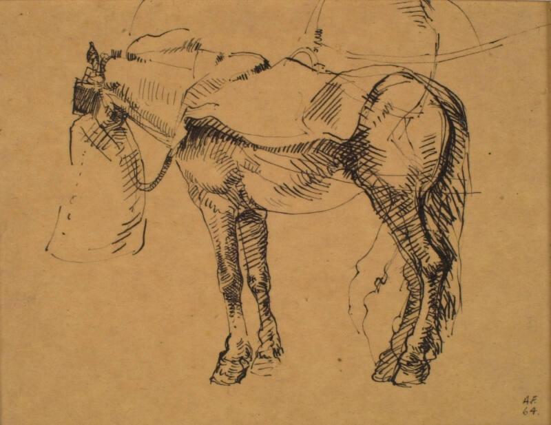 A Street Horse Feeding, Florence by Alexander Fraser