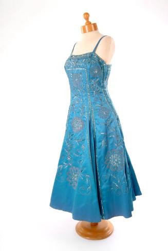 Blue Sequined Dance Dress