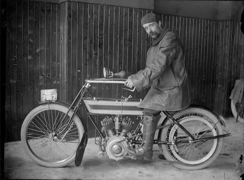 Man Seated on Motorcylce