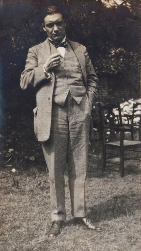 James McBey in the Garden, Hampstead (Photograph Album Belonging to James McBey)