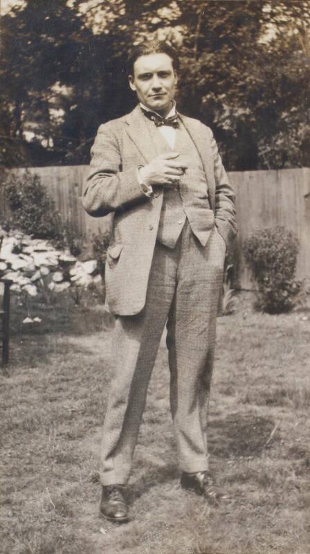 James McBey in the Garden, Hampstead (Photograph Album Belonging to James McBey)