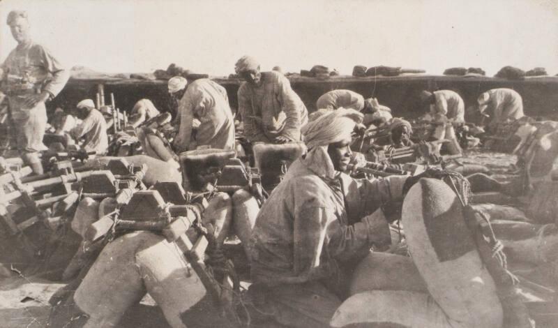 Loading Saddle Bags (Photograph Album Belonging to James McBey)