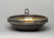 Salt-glazed Dish with Extrusions by Walter Keeler