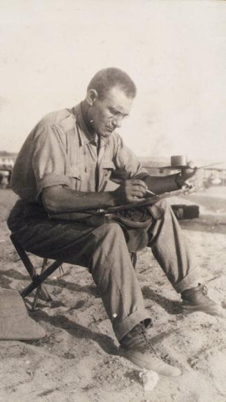 McBey Sketching in the Desert (Photograph Album Belonging to James McBey)