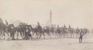 The Imperial Camel Corps entering Beersheba (Photograph Album Belonging to James McBey)