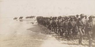 Soldiers Marching in Formation (Photograph Album Belonging to James McBey)