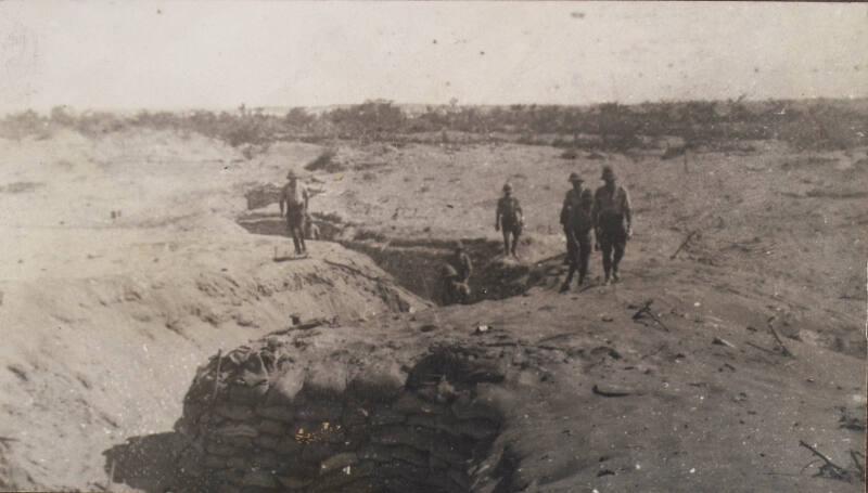 Soldiers Walking Along the Trenches (Photograph Album Belonging to James McBey)