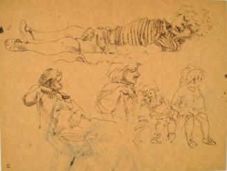 Sketches of the Artist's Wife and Child by Alexander Fraser