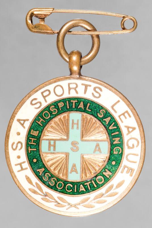 Hospital Savings Association Sports League Badge, Bowls Champion