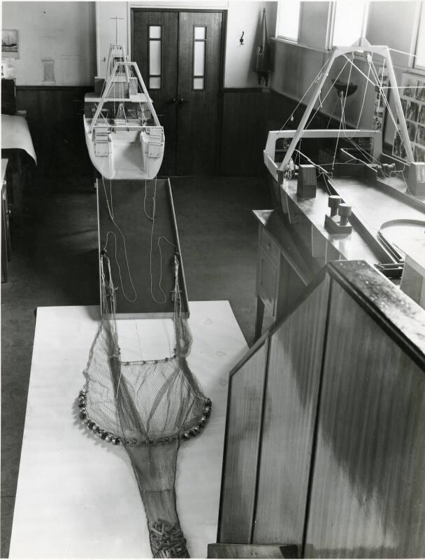 Photograph of Hall Russell Design Office with exhibition model of Junella