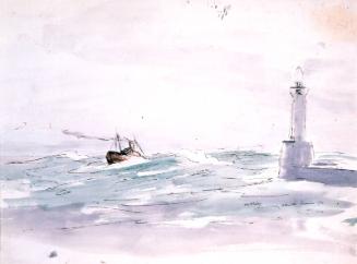 Entrance To Aberdeen Harbour by James McBey