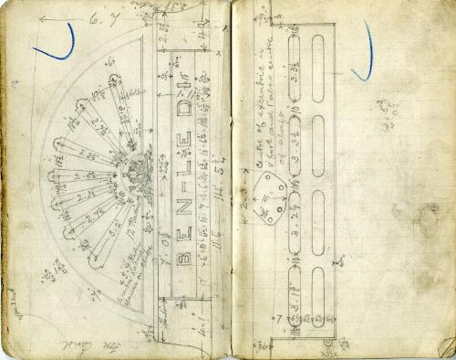 Joiner's sketch book for 'Ben Ledi' 1878