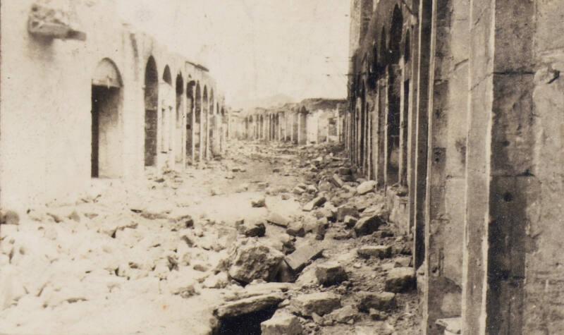 Destruction in the Streets (Photograph Album Belonging to James McBey)