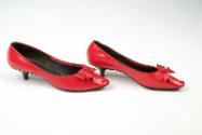 Red Kitten Heeled Shoes