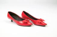 Red Kitten Heeled Shoes