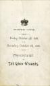 Programme of Tableaux Vivants, Balmoral Castle