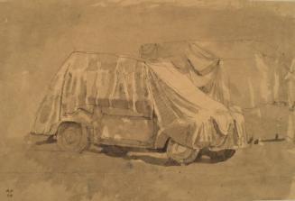 Car Covered with Cloth, Rome Campsite by Alexander Fraser