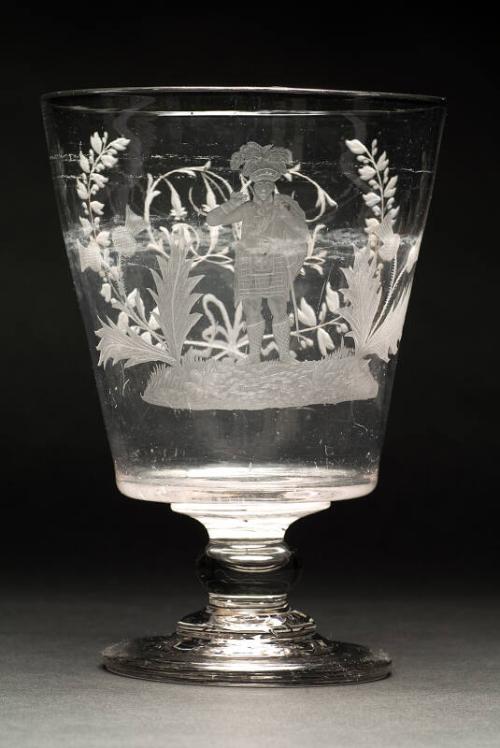 Rummer Engraved with Highlander Taking Snuff