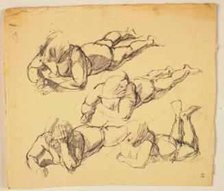 Four Figure Studies of Helen, Sunbathing by Alexander Fraser