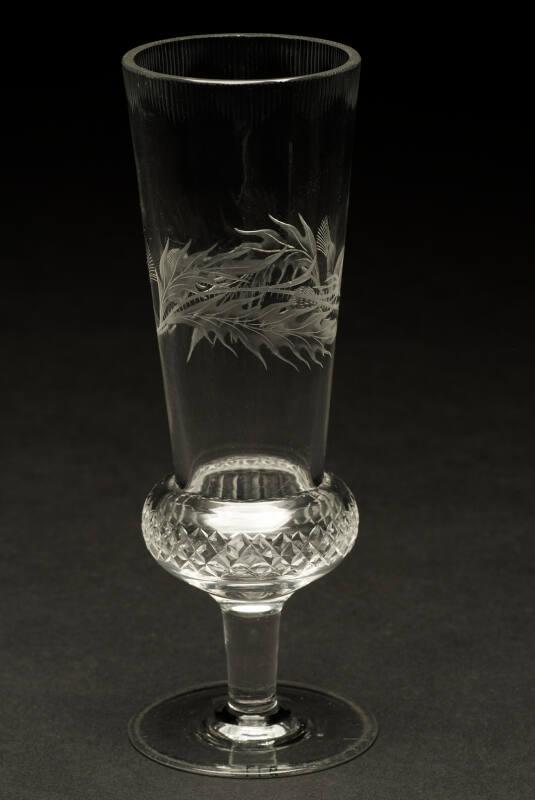 Diamond Cut Glass Vase