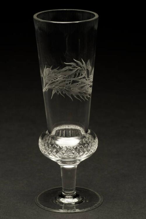 Diamond Cut Glass Vase