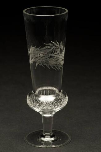 Diamond Cut Glass Vase