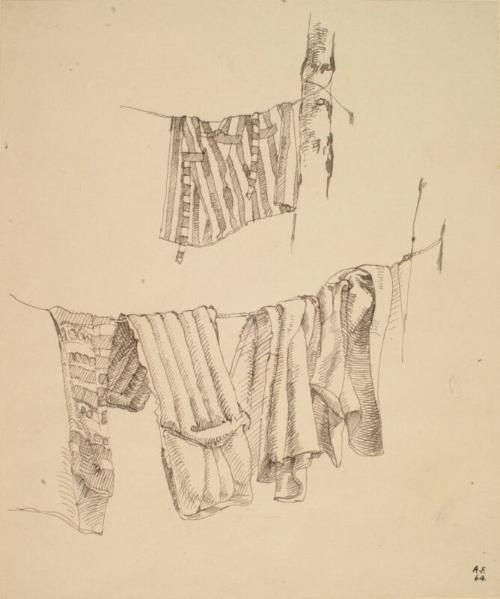 Washing on a Line, Ravenna Campsite by Alexander Fraser