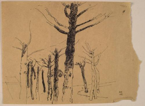 Trees, Rome Campsite by Alexander Fraser