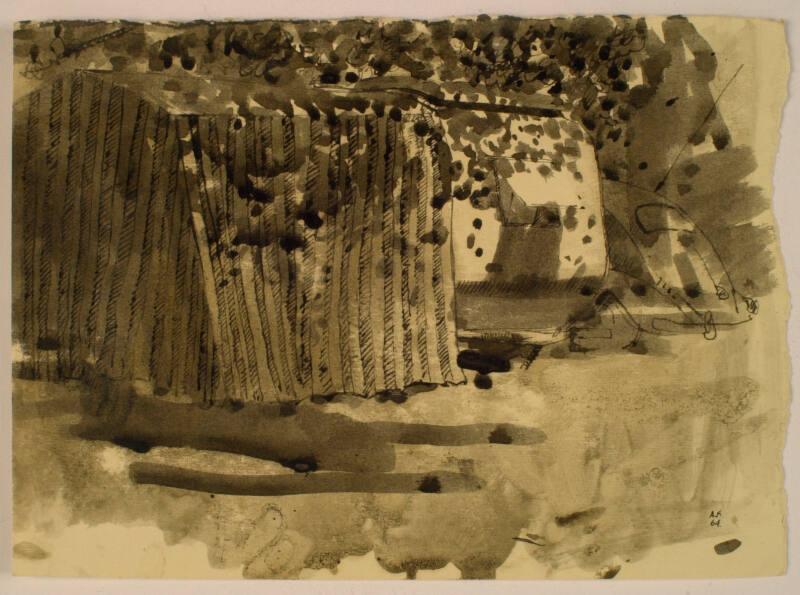 Caravan and Awning by Alexander Fraser