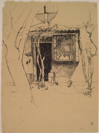 House Front with Trees by Alexander Fraser