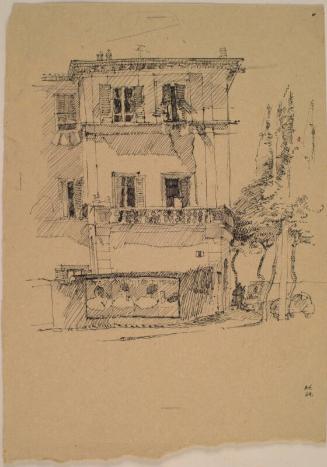 House Front with Poplars, Florence by Alexander Fraser