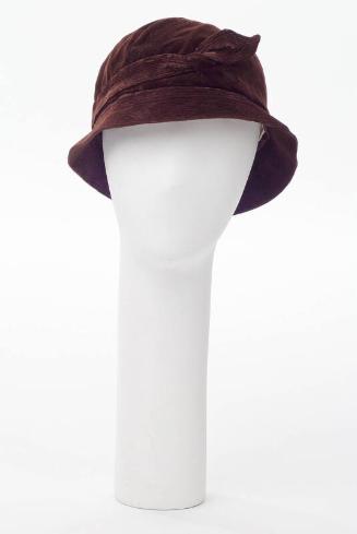 Brown Velvet Pot Hat